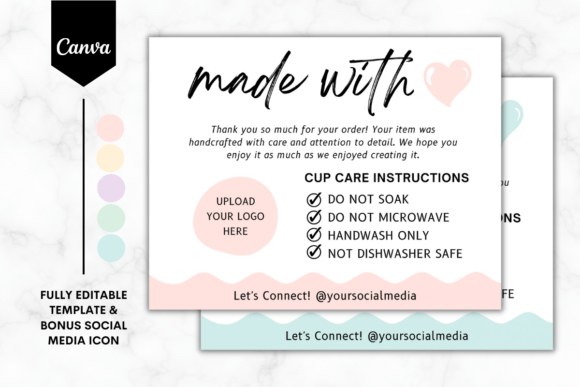 Cup Care Instruction Canva Template 1: A Practical Tool for Businesses and Creators
