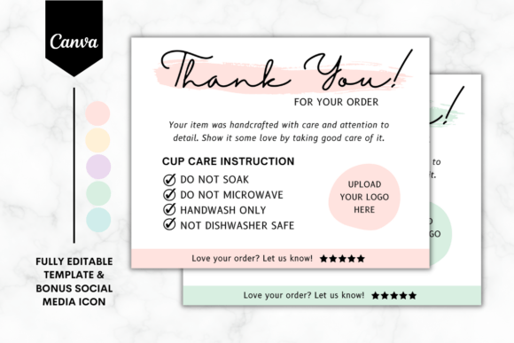 Cup Care Instruction Canva Template 4