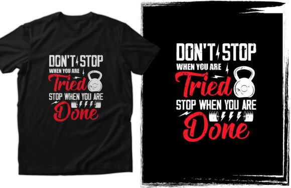 GYM Workout T-shirt Design for Fitness Enthusiasts and Print-on-Demand Businesses