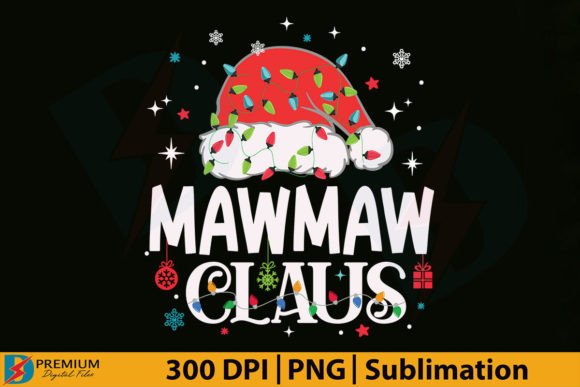 Mawmaw Claus Christmas PNG Sublimation for Creative and Commercial Use