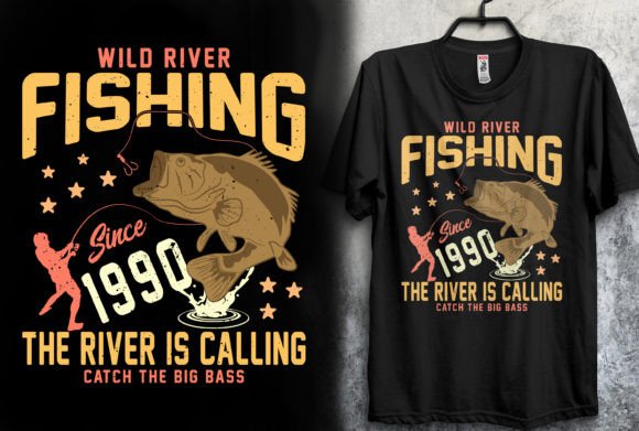 River Fishing T-shirt Design