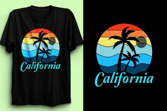 Sun Set California T-shirt Design 5: A Versatile Option for Print-on-Demand Businesses