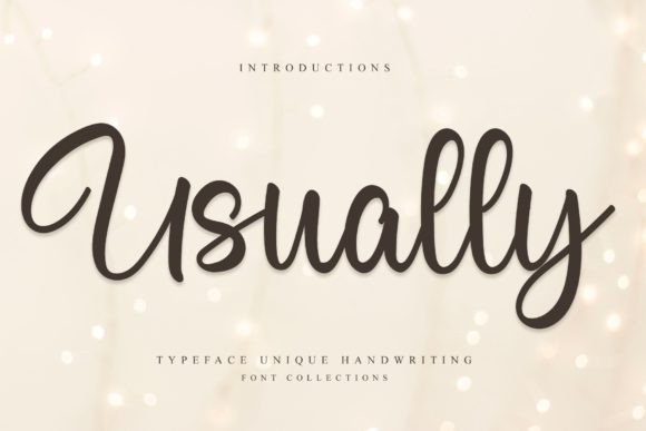 Usually Font: A Stylish Handwritten Touch for Design