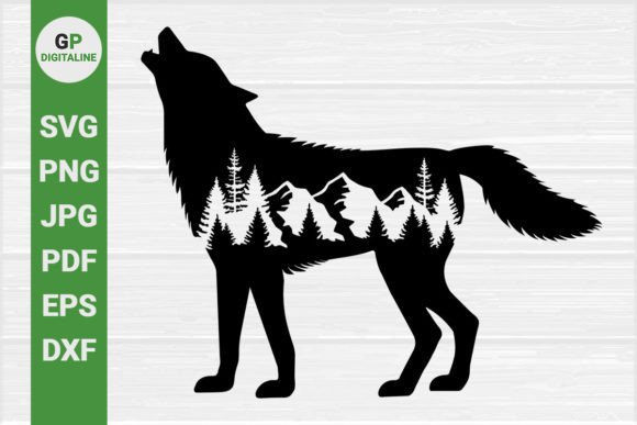 Wolf Howls, Forest and Mountain SVG: A Versatile Digital Asset for Creative Projects